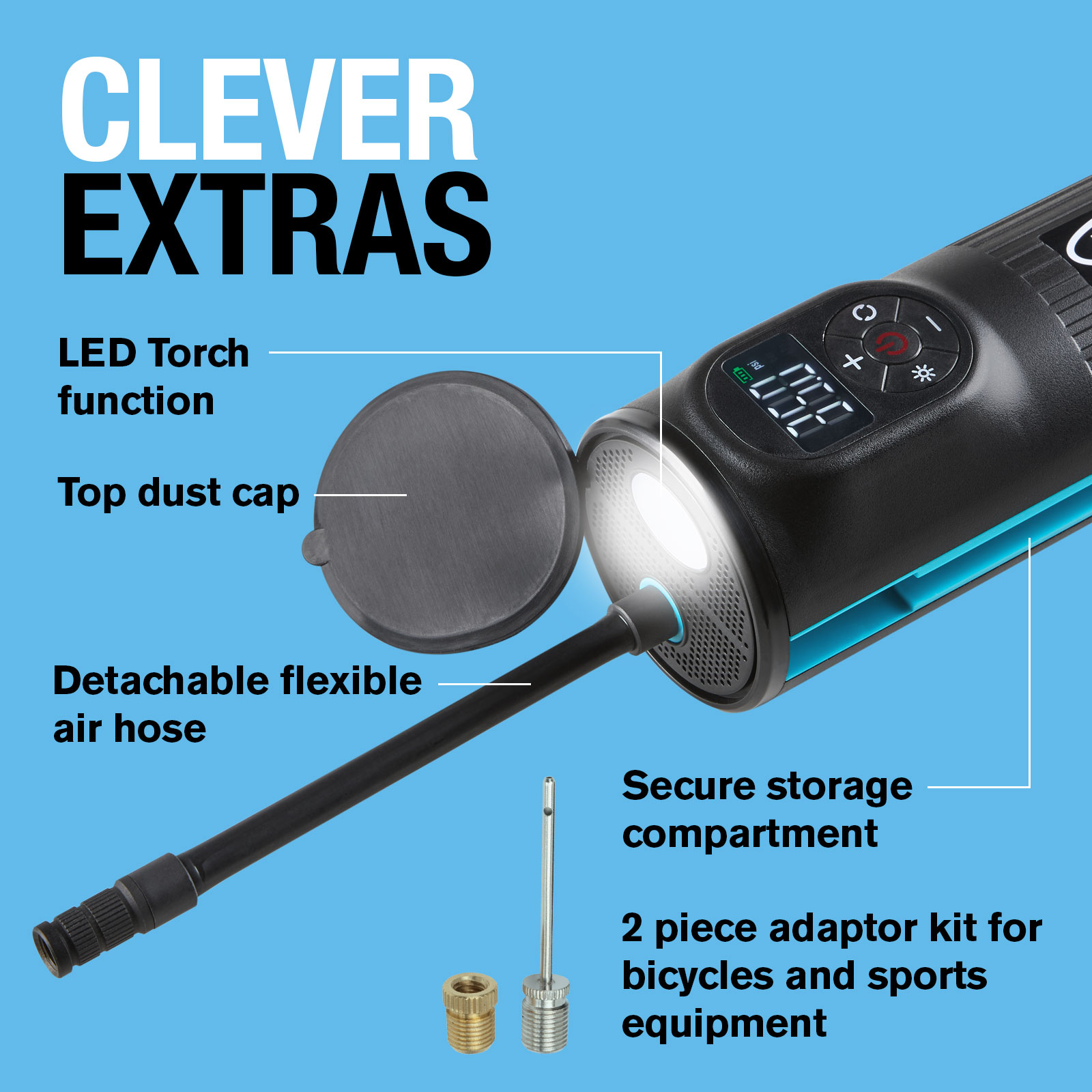 Ring Automotive RING HANDHELD RECHARGEABLE INFLATOR RTC2000